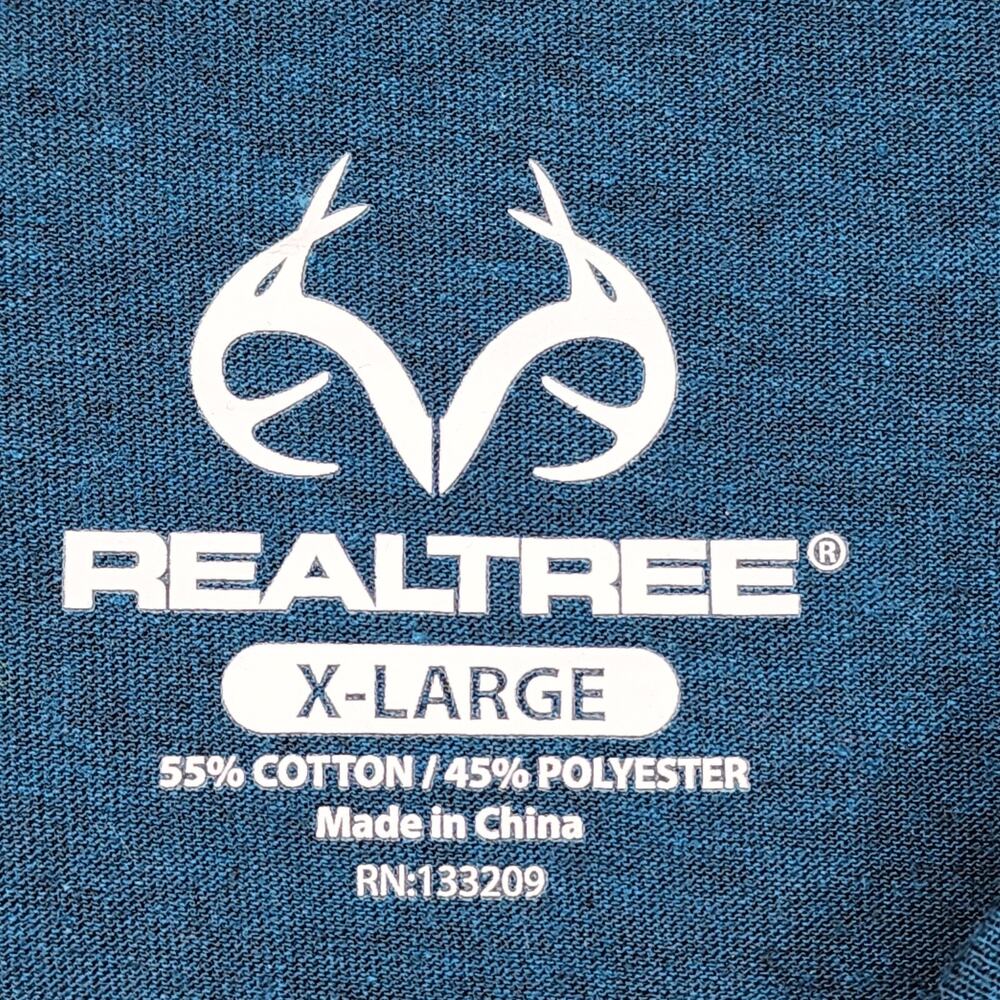 NWT Realtree Women’s XL Long Sleeve Blue T-Shirt Deer Antlers Logo Outdoor Camp - Picture 9 of 9